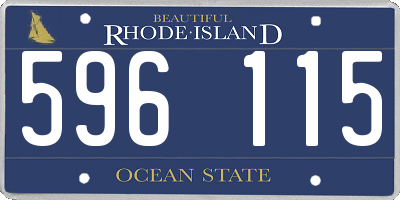 RI license plate 596115