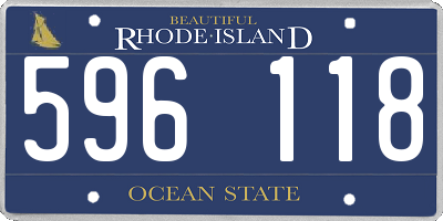 RI license plate 596118