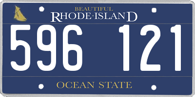 RI license plate 596121