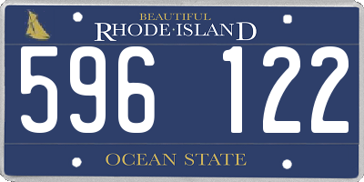 RI license plate 596122