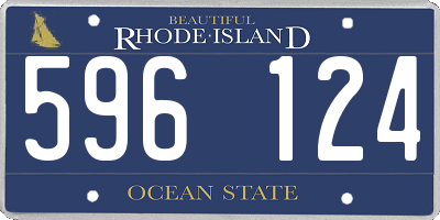 RI license plate 596124