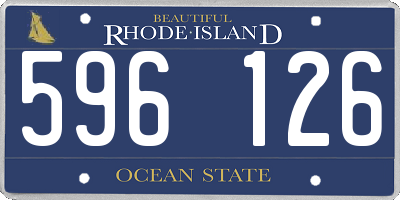 RI license plate 596126