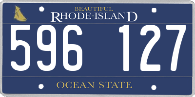 RI license plate 596127