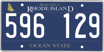 RI license plate 596129