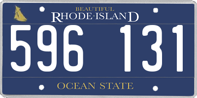 RI license plate 596131
