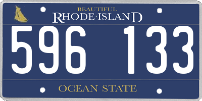 RI license plate 596133
