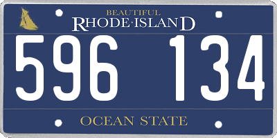RI license plate 596134