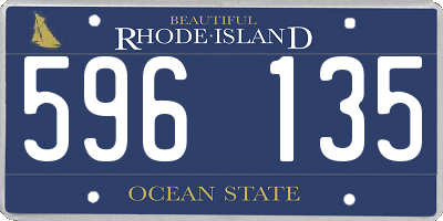 RI license plate 596135