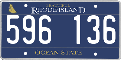 RI license plate 596136
