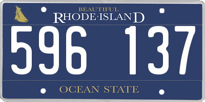 RI license plate 596137