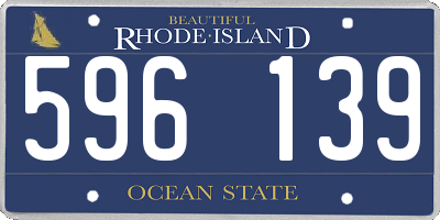 RI license plate 596139