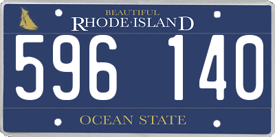 RI license plate 596140