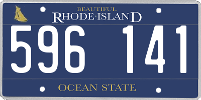 RI license plate 596141