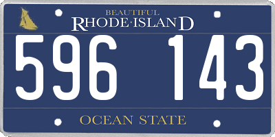 RI license plate 596143