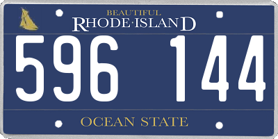RI license plate 596144