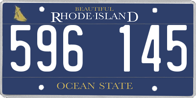 RI license plate 596145