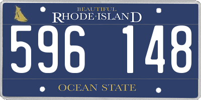 RI license plate 596148