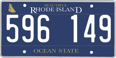 RI license plate 596149