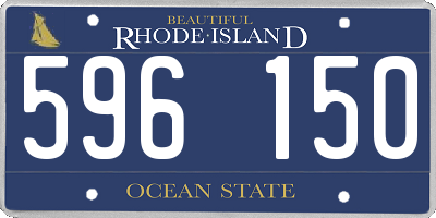 RI license plate 596150