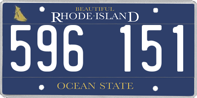 RI license plate 596151