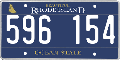 RI license plate 596154