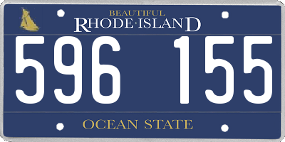 RI license plate 596155