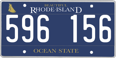 RI license plate 596156