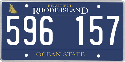 RI license plate 596157