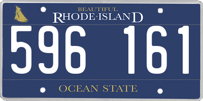 RI license plate 596161