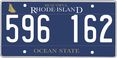 RI license plate 596162
