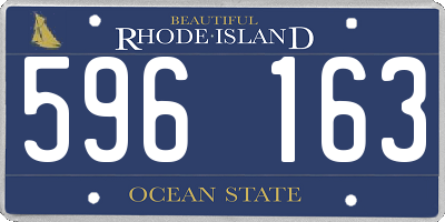 RI license plate 596163