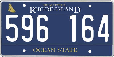 RI license plate 596164