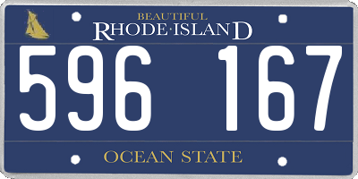 RI license plate 596167