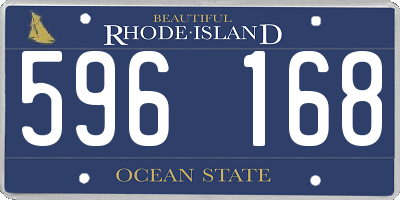RI license plate 596168
