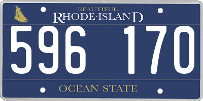 RI license plate 596170