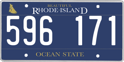 RI license plate 596171