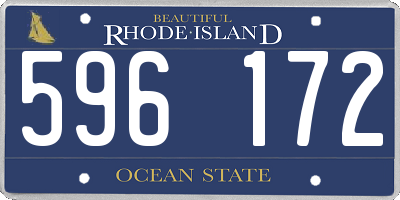 RI license plate 596172