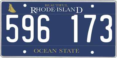 RI license plate 596173