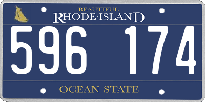RI license plate 596174