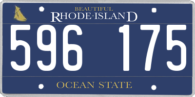 RI license plate 596175