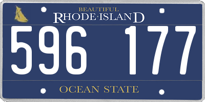 RI license plate 596177