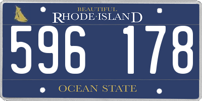 RI license plate 596178