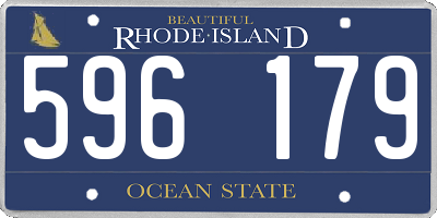 RI license plate 596179