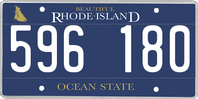 RI license plate 596180