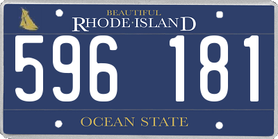 RI license plate 596181