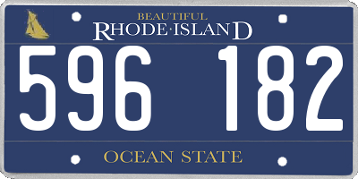 RI license plate 596182