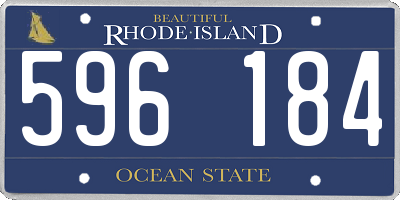 RI license plate 596184