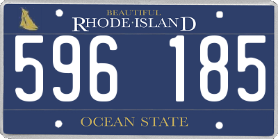 RI license plate 596185
