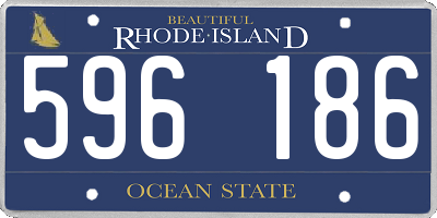 RI license plate 596186