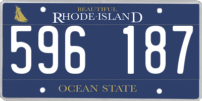 RI license plate 596187